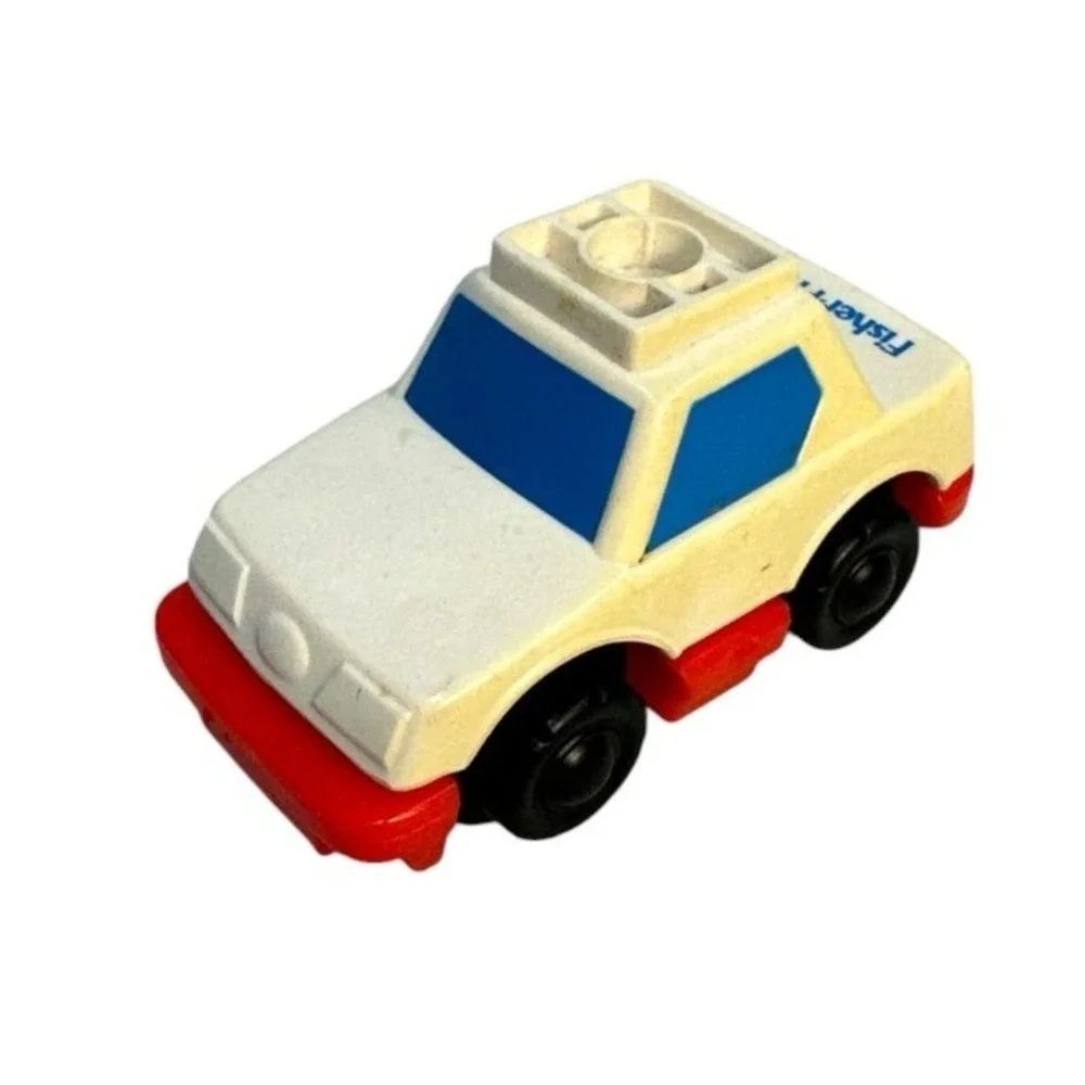 Vintage FISHER PRICE Flip Track GEOTRAX 1992 Police Car
